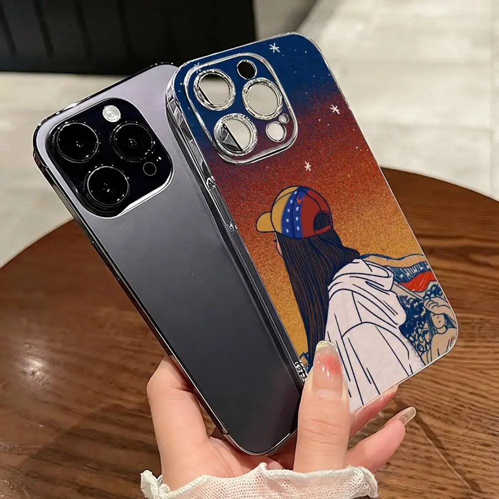 

Venezuela-a esthetic Art Print Phone Case Transparent Silicone Soft For iPhone 17 16 15 14 13 12 11 Mini Pro Max Plus