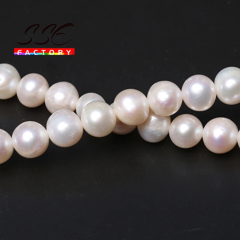 Top Quality Natural Ffreshwater Cultured Pearl Beads Nearly Round Shape Loose Beads For Jewelry Making DIY Bracelet Necklace 15