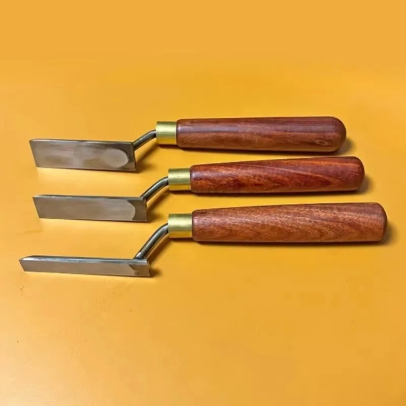 Groove Trimming Long Neck Carving Chisels Woodworking Flat Bottom High Foot Shovel Knife Gooseneck Flat Mouth Scraping Chisel