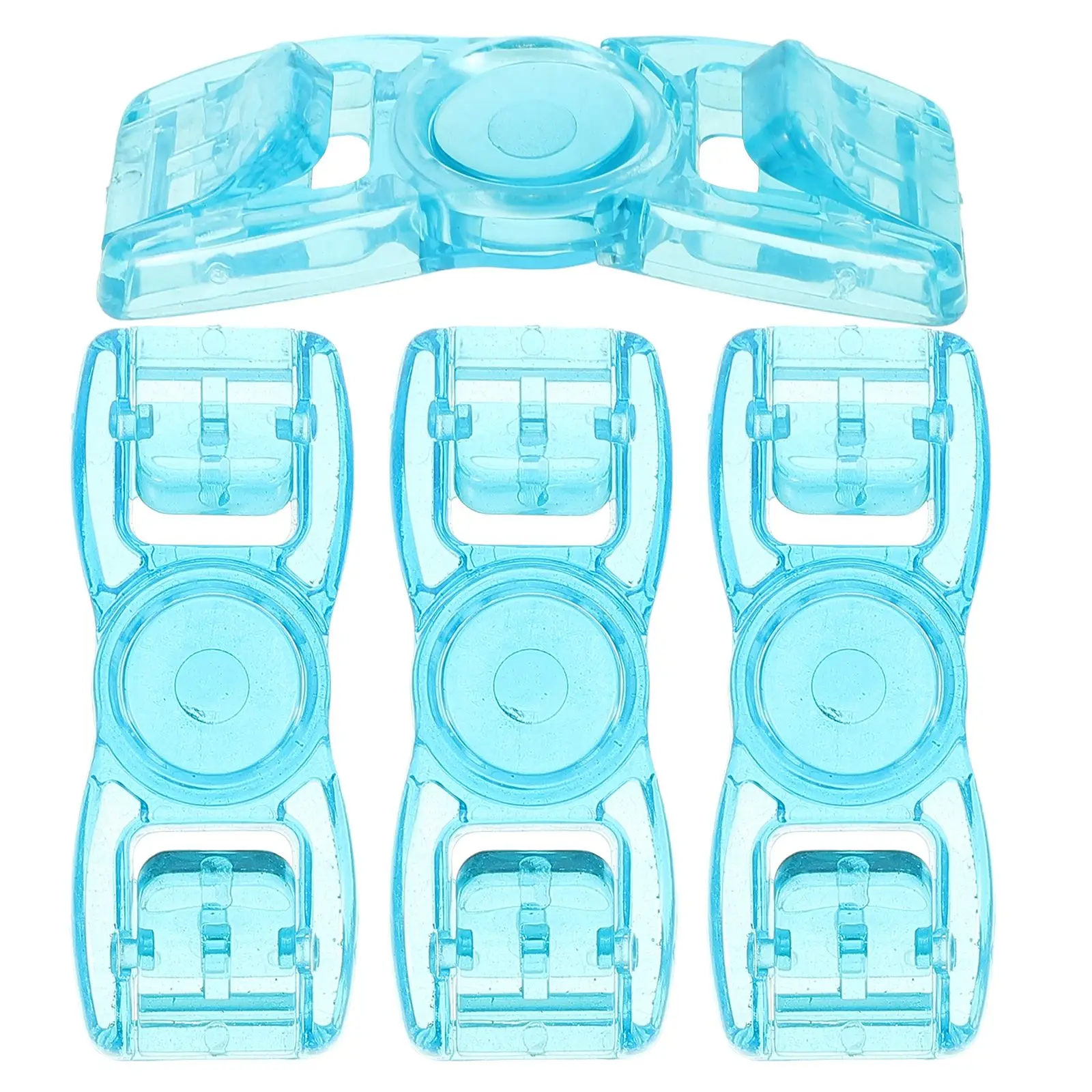

4pcs Swim Goggles Buckle Sky Blue Fasteners Adjustable Connector Durable Clip On Accessory For Swimming Glasses