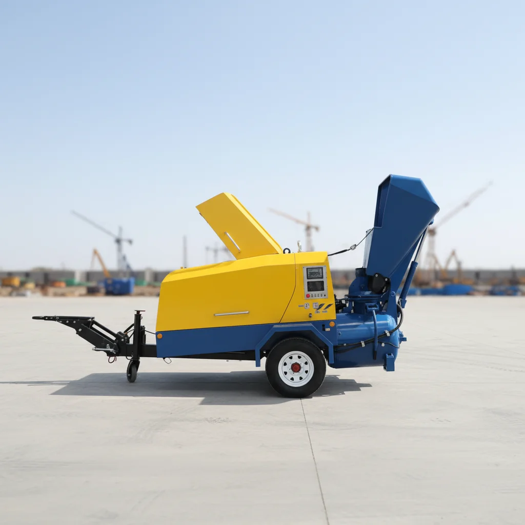 ML837 Semi-dry Mortar Pump with Hopper for Sale - Electric Plastering Machine for Wall Rendering and Floor Heating Grouting