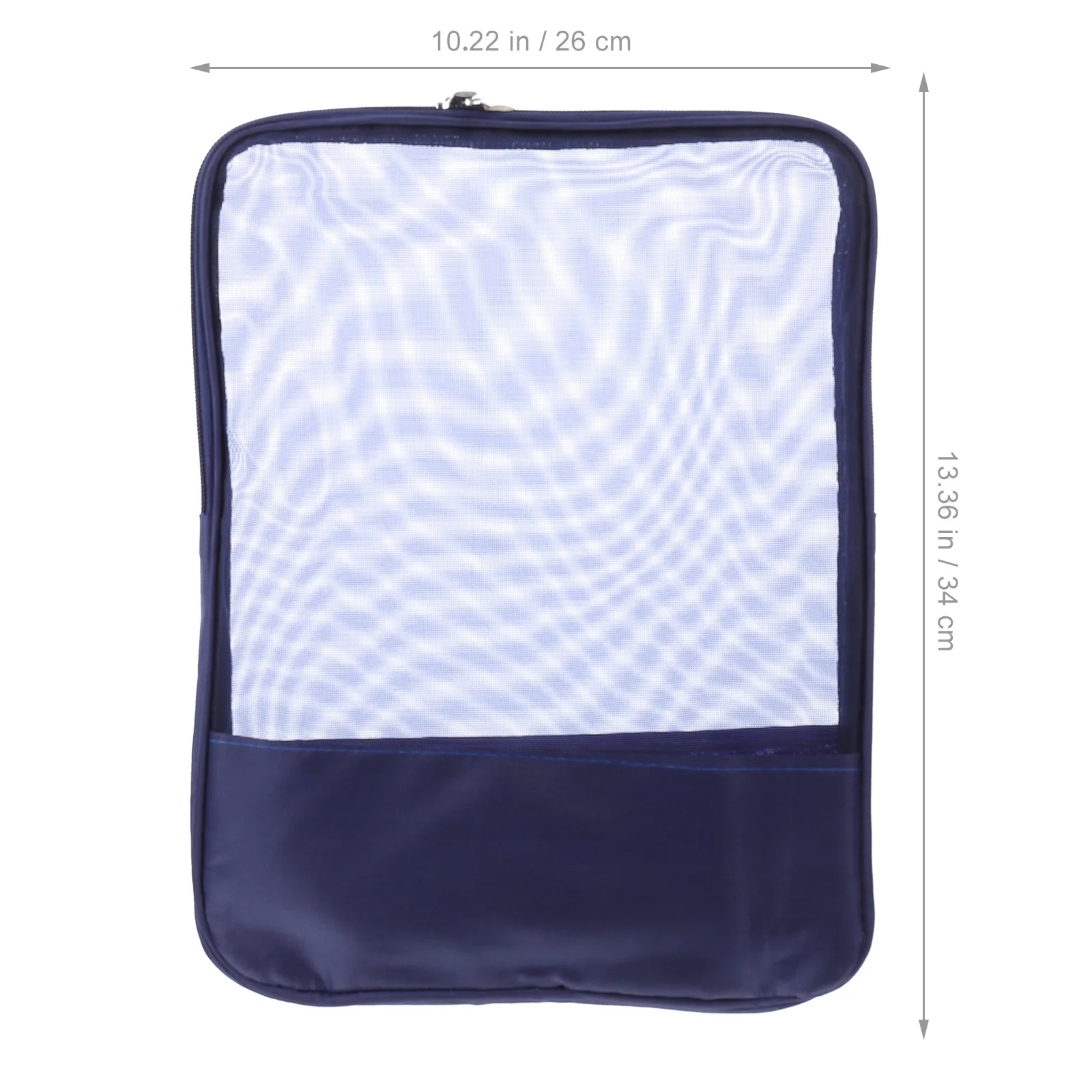 

2Pcs File Bag High-Grade Nylon Semi-Transparent Zipper Storage Pouch Office Document Organizer Receipt Holder for Travel School