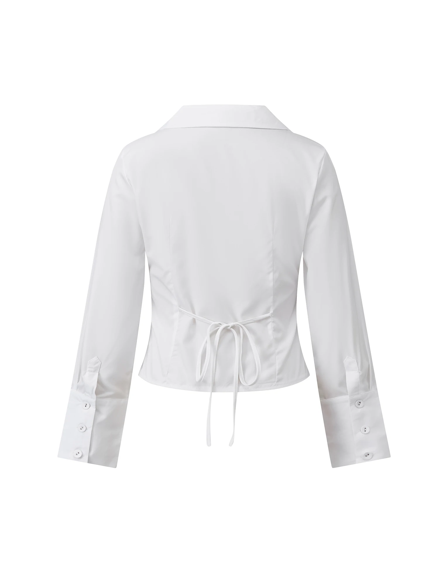Stylish Women s Button Up Shirt Elegant Solid Color Long Sleeve Collared Blouse  Fit Fashion Top Trendy