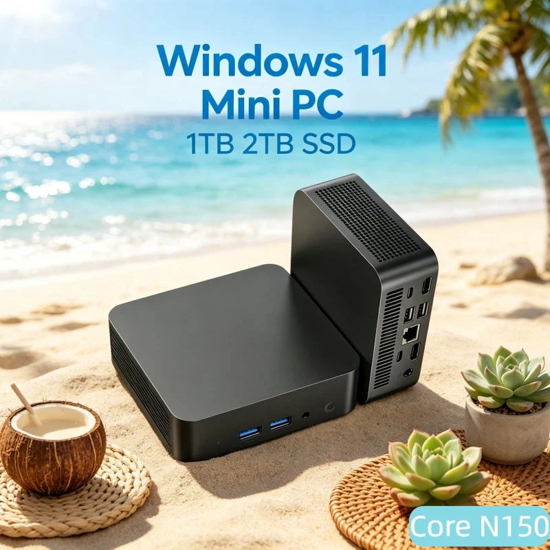 

Gorgeous Core N150 Windows 11 Pro Mini PC WiFi6 BT5.2 4K HD 32GB RAM 1TB/2TB SSD Office Gaming PC 3 Years Warranty