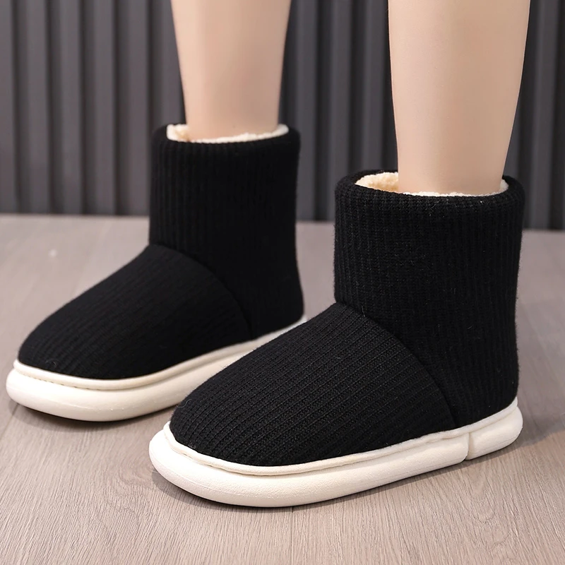 

Size 45 Women's Winter Snow Boots Anti-slip Round Head Keep Warm Women Shoes Light Velvet Lining Botas De Invierno Para Mujer