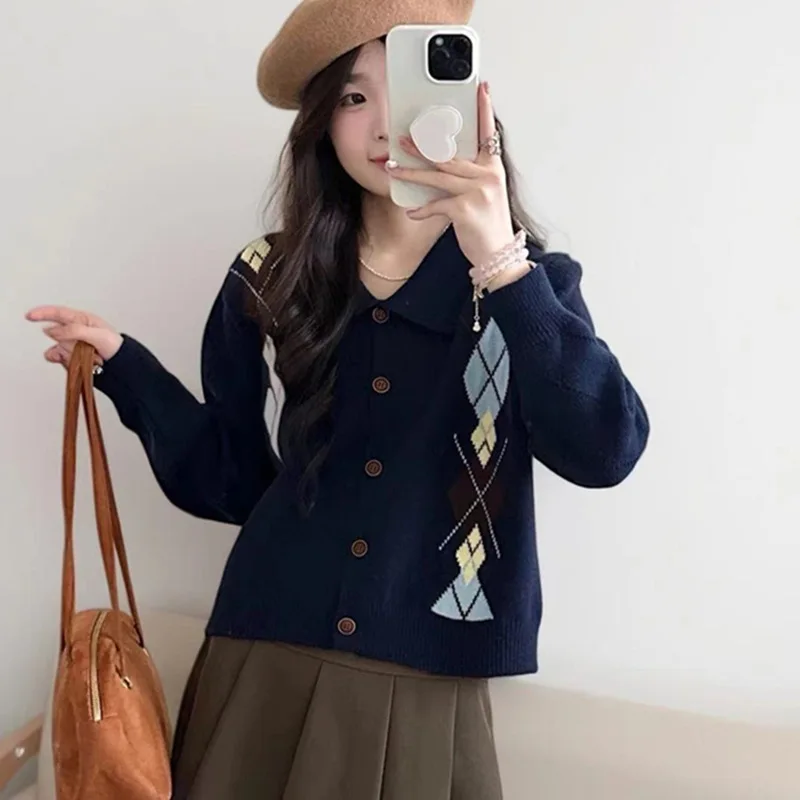 

Faionable Casual Loose Sweater Versatile Autumn Winter New Arrival Women's Knitwear round Ne Long Sve Thin Material