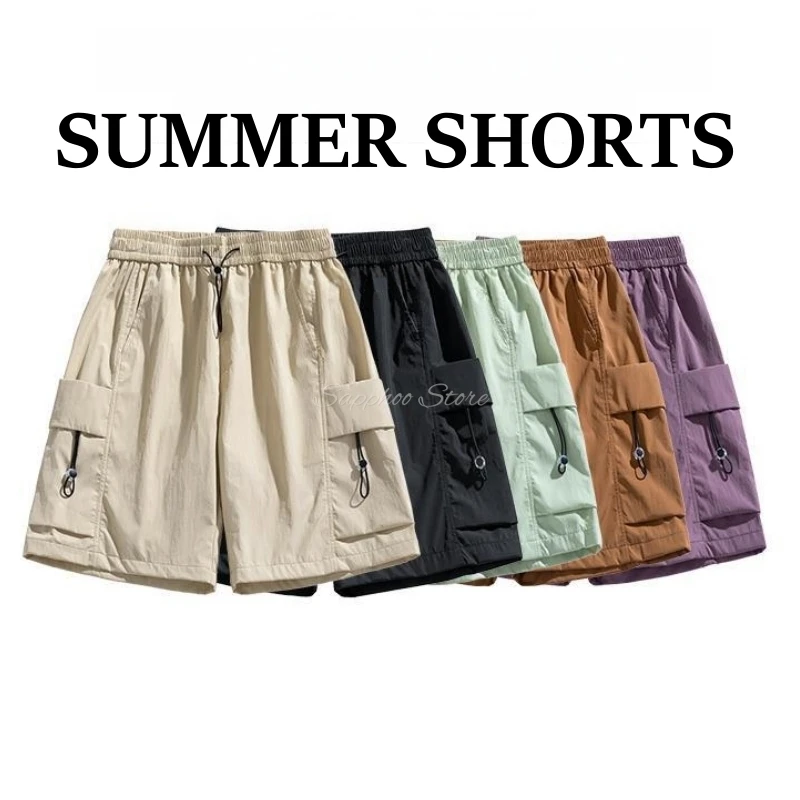 M/L/XL/2XL/3XL Unisex Pet Groomer Work Clothes Cargo Shorts Summer Lightweight Quick Drying Breathable Salon Hairdresser Uniform