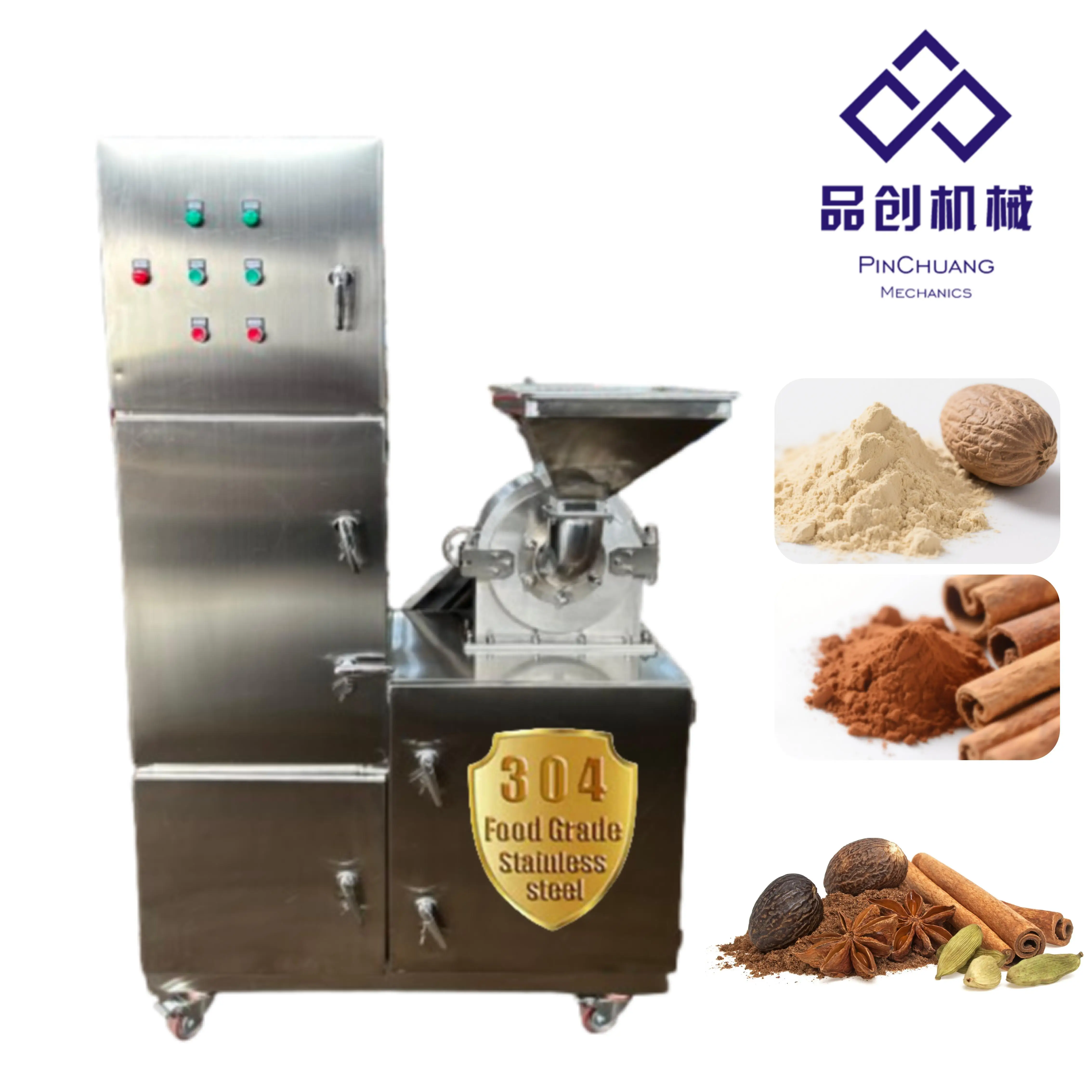 

High Efficiency Multifunctional Wheat Pulverizer Sugar Grain Pulverizer Food Grinder Herb Miller Bean Hammer Milling Machine