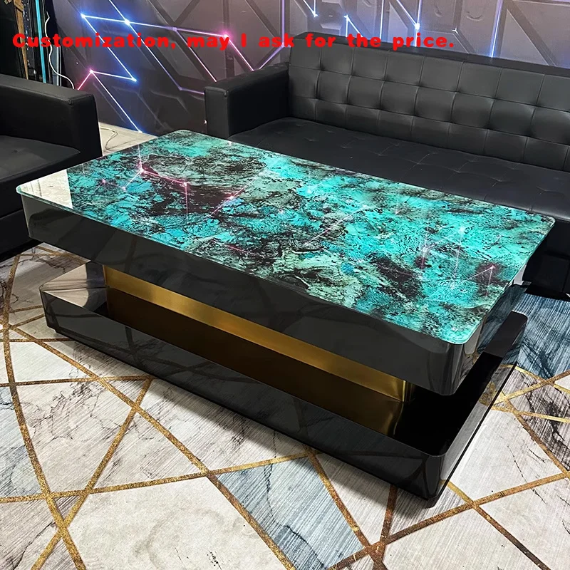 

custom.Bar KTV Nightclub Customized Stainless Steel Marble Table Bar Furniture