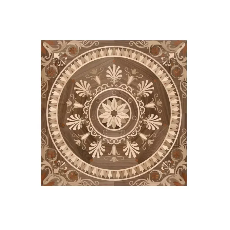 Modern Geometric Design Engineered Oak Parquet Easy Click Installation with Smooth Brushed Finish for Living Room Villa