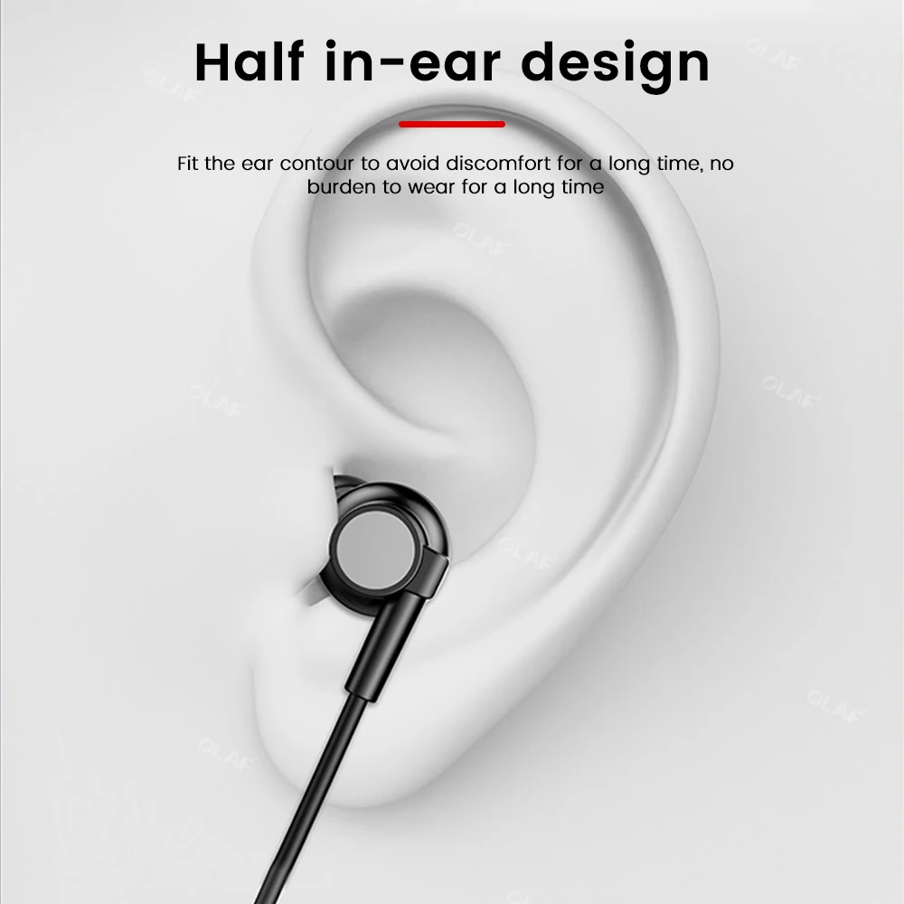 Olaf bluetooth 5.3 sem fio fones de ouvido led super power neckband magnético esportes fone alta fidelidade handfree com microfone