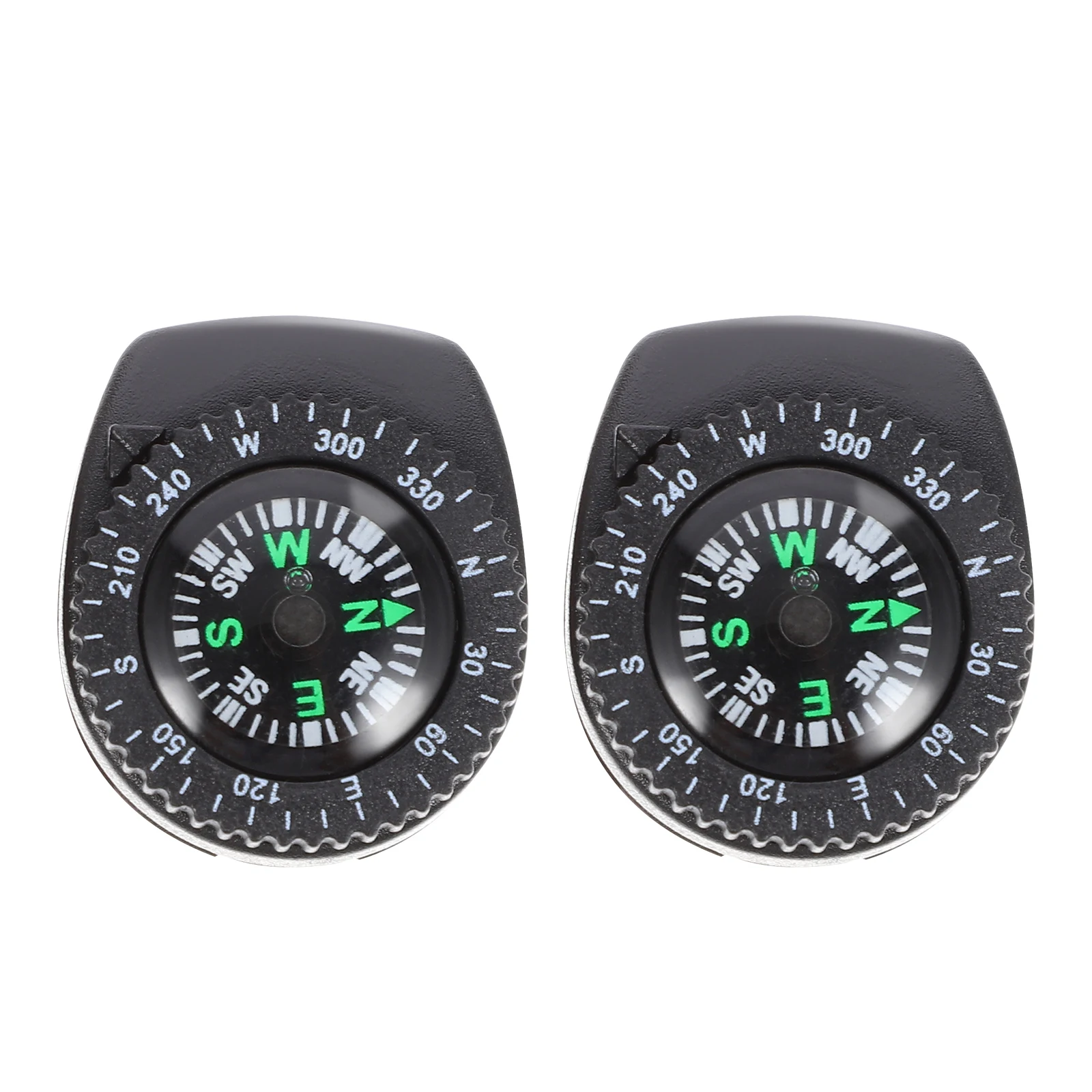 

2 pcs Mini Compass Watch Portable Outdoor Camping Hiking Hunting Fishing Tools Detachable Pocket Watch Adventure Thermometer