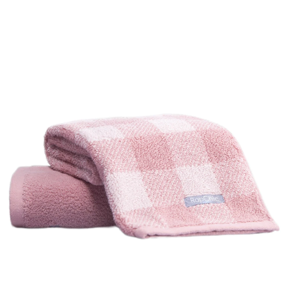 RapChic Towel sets,  Luxury Cotton Soft and Quick Dry Towels for Bathroom, Premium Checkered Towel Set Gifts