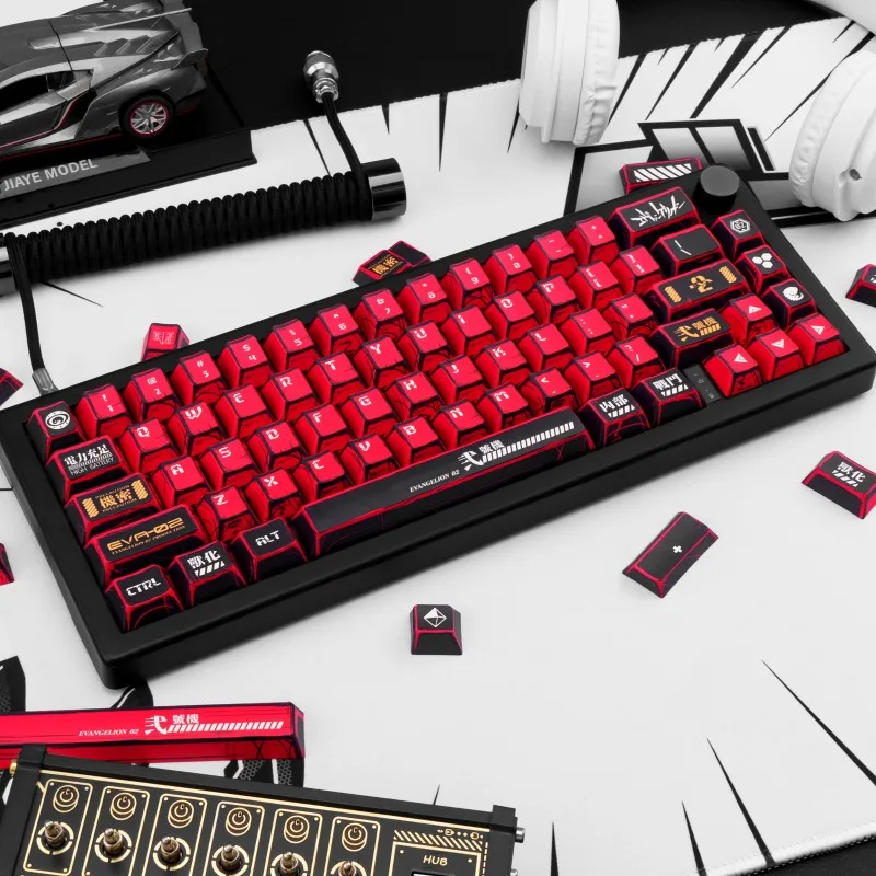 

Колпачки для клавиш в стиле аниме с героями мультфильмов, сменные клавиши для механической клавиатуры, термосублимированный материал PBT, оригинальная высота вишни