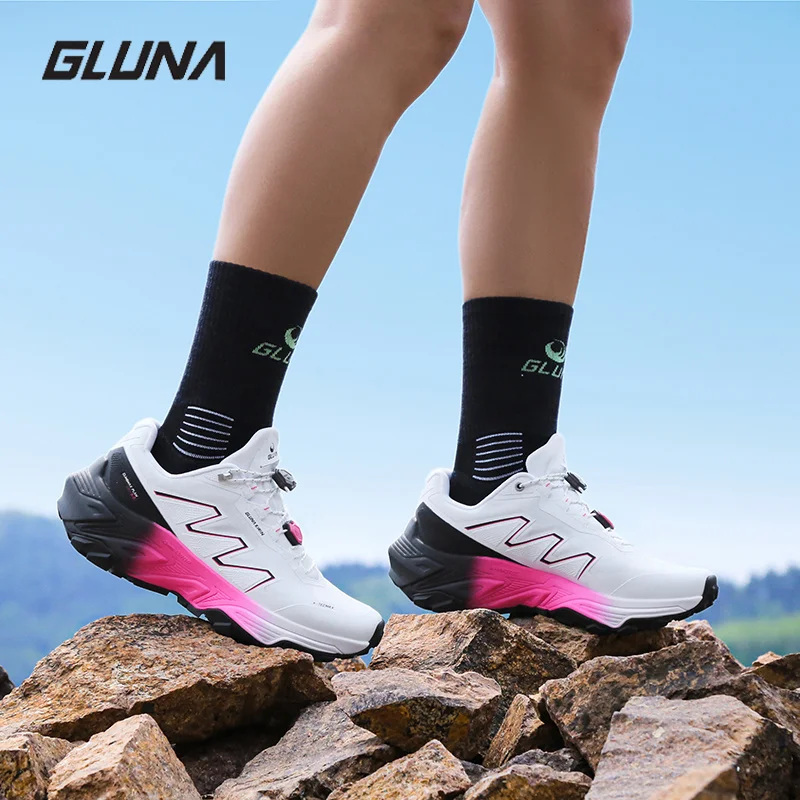 GLUNA Kirin 5.0 Pro 89828 Unisex Waterproof Off-road Sneakers Carbon Plate Super Elastic Anti-slip Outdoor Running Shoes