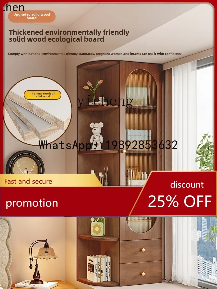 

HT solid wood bookcase simple modern balcony bookshelf cabinet window sill corner cabinet