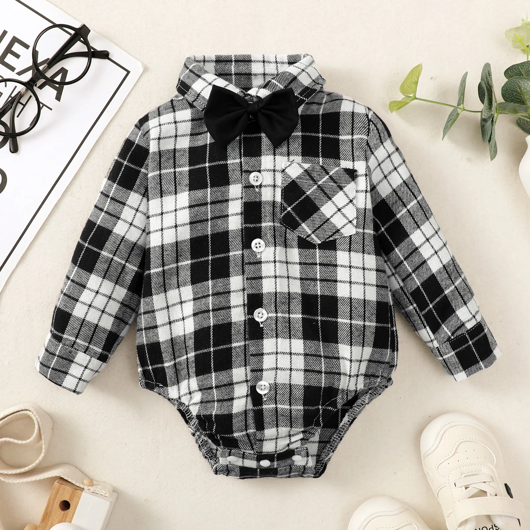 Summer  Infant  Baby  Boys  Formal  Dress  Shirt  Long  Sleeve  Button   Up  One-Piece  Romper   Jumpsuit   Wedding  Party 0-24M