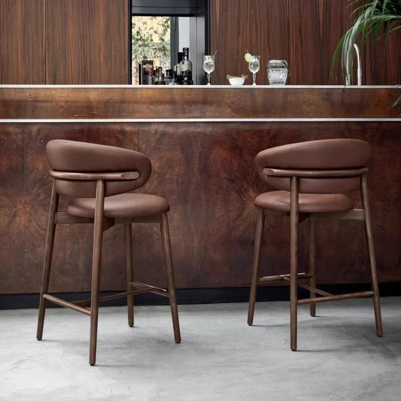 Reception Luxury Modern Bar Stools American Designer Bedrooms Relaxing Bar Stools Ergonomic Round Cadeira Alta Home Furniture