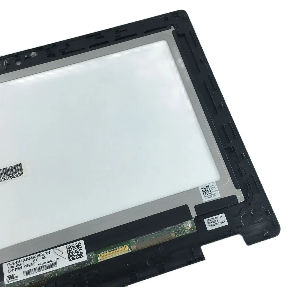 Imagem -03 - para Dell Inspiron 11 3147 3148 3000 3157 3158 3152 3153 I3153 Lp116wh6 sp a3 Display Lcd de Toque Digitador da Tela com Quadro