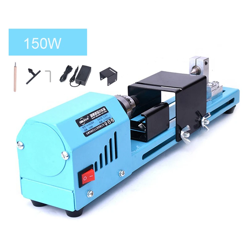 Mini Lathe Beads Polisher Machine Tool DIY Woodworking Miniature Buddha Pearl Lathe Grinding Polishing Tool Lathe Standard Set