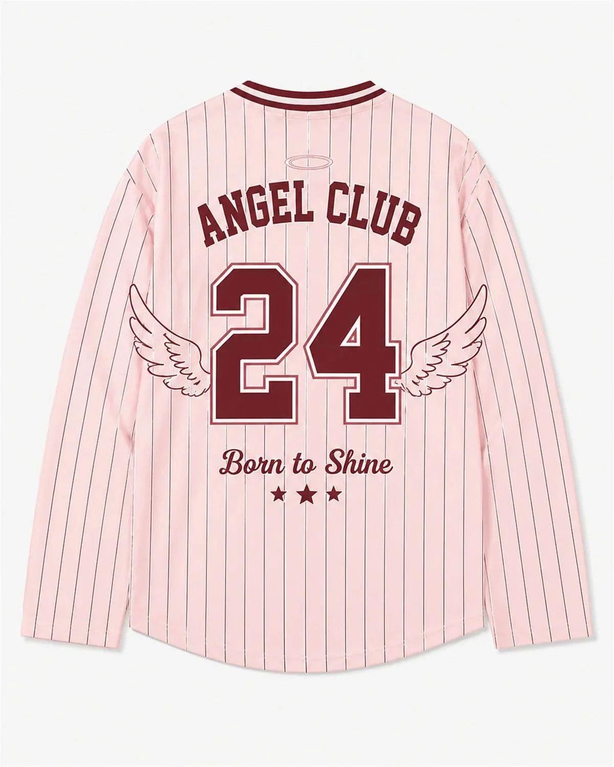 Women's Long Sleeved Size 24 Baseball Women's Long Sleeved V-neck Retro Street Style Printed Shirt Casual Sportswear Autumn Top