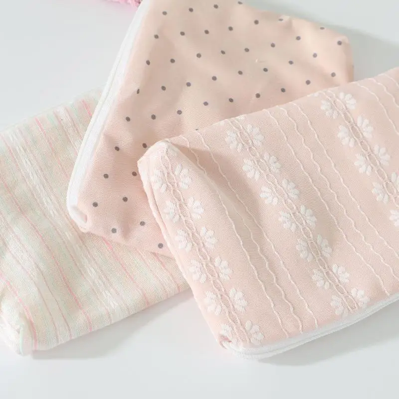 Rosa gestreifte Damen-Make-up-Tasche, niedliche Geldbörse, Mini-Kosmetiktaschen, tragbare Aufbewahrungstasche für Schlüssel, Kopfhörer, Lippenstift, Münzbörse – Detail 5