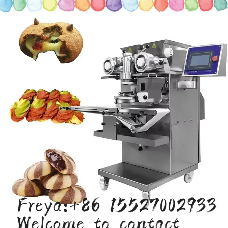 Automatic Biscuit Dessert Encrusting Filling Machine Mochi Ice Cream Making Equipment for Bakery Factory