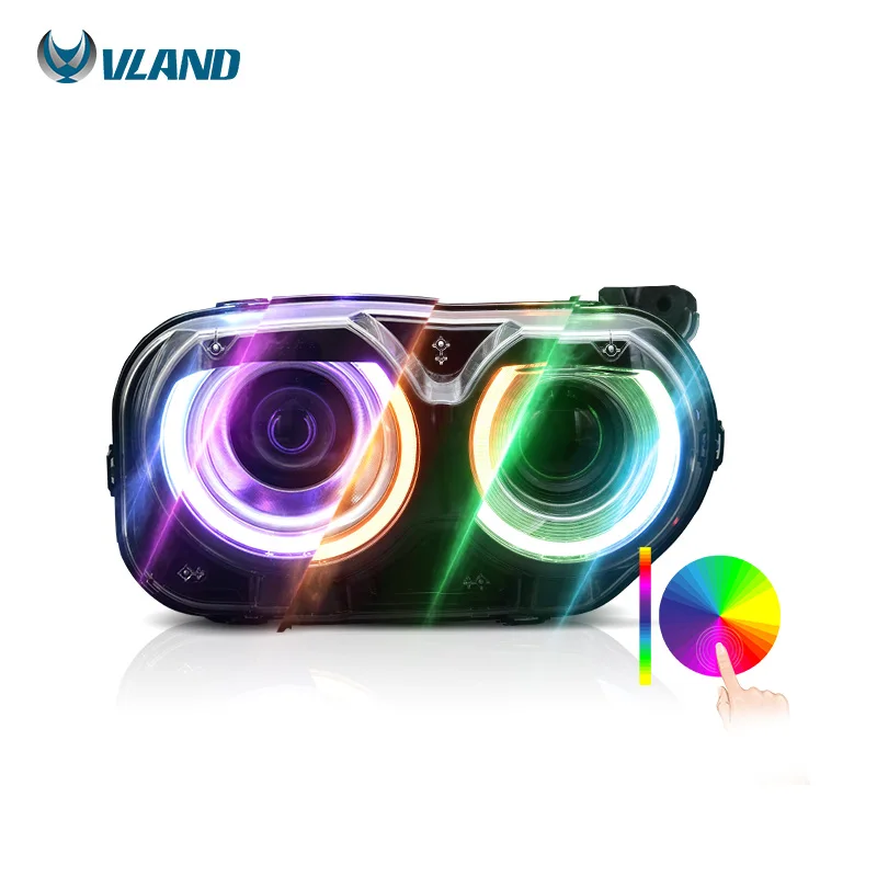 

Светодиодные фары DRL SXT SRT, автомобильные фары 2015-UP, последовательная передняя лампа для Dodge Challenger