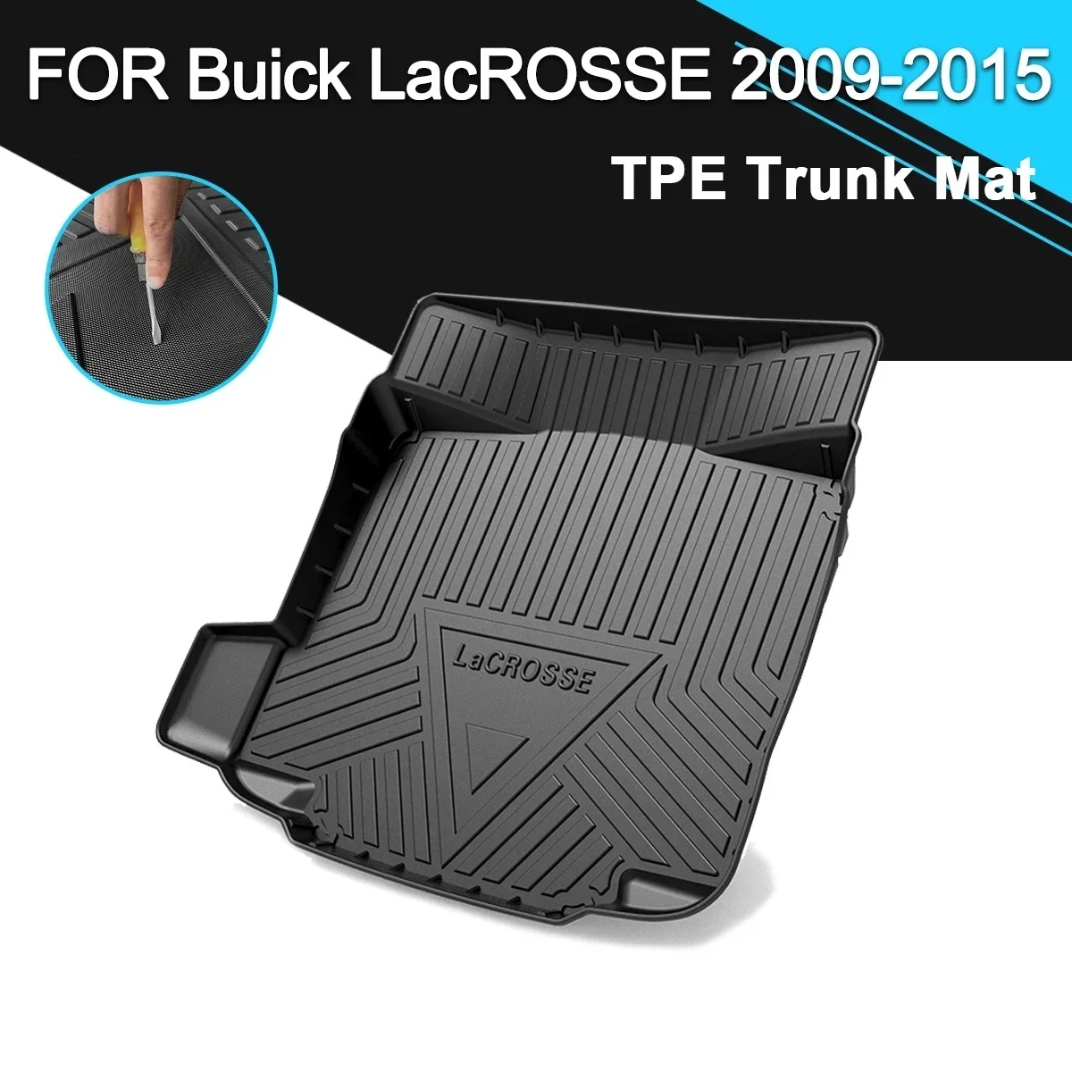 

Car Rear Trunk Cover Mat Rubber TPE Waterproof Non-Slip Cargo Liner Accessories For Buick LACROSSE 2009-2015