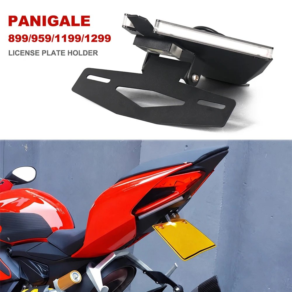 

Motorcycle Tail Tidy Fender Eliminator License Plate Holder With LED Light For Ducati 899 959 1199 1299 Panigale Accessories