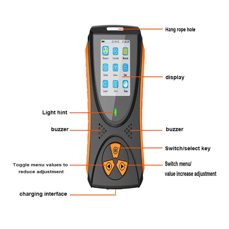 

MZ-1008 nuclear radiation detector electromagnetic ionization marble radioactive radiation tester professional Geiger counter