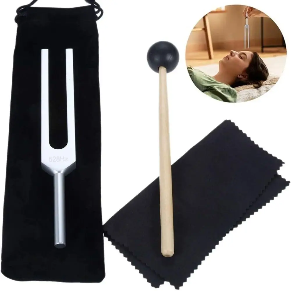 528Hz Tuning Fork Set Reliever Stress Ergonomic Bio-Acoustic Tuning Fork Professional Portable Sound Musical Instruments Tool