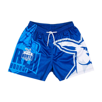 Mens North Melbourne Baggy Sweatshorts 2025 Shorts Guernsey Australian Football Shorts Training Rugby Breathable Sportshorts