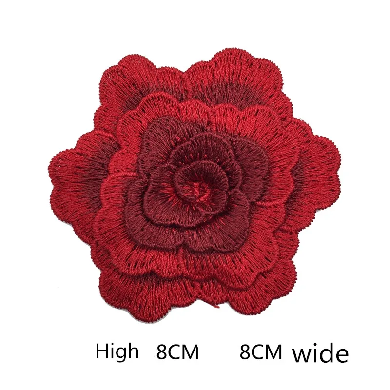 1pcs Embroidered Patches for Clothes Application Flower Sewing