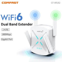 와이파이 신호 증폭기 홈 리피터, WIFI6, AX1800, 2.4Ghz, 5G 기가비트 익스텐더, 4 안테나, WPA3, OFDAM, 11AX