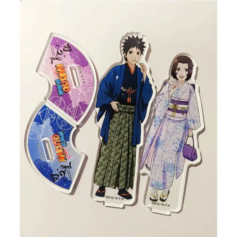 Figura de Acrílico de la Serie Kimono de NARUTO, Uchiha Obito, Nohara Rin, Artículos de Anime, Decoración de Escritorio, Adorno, Regalo