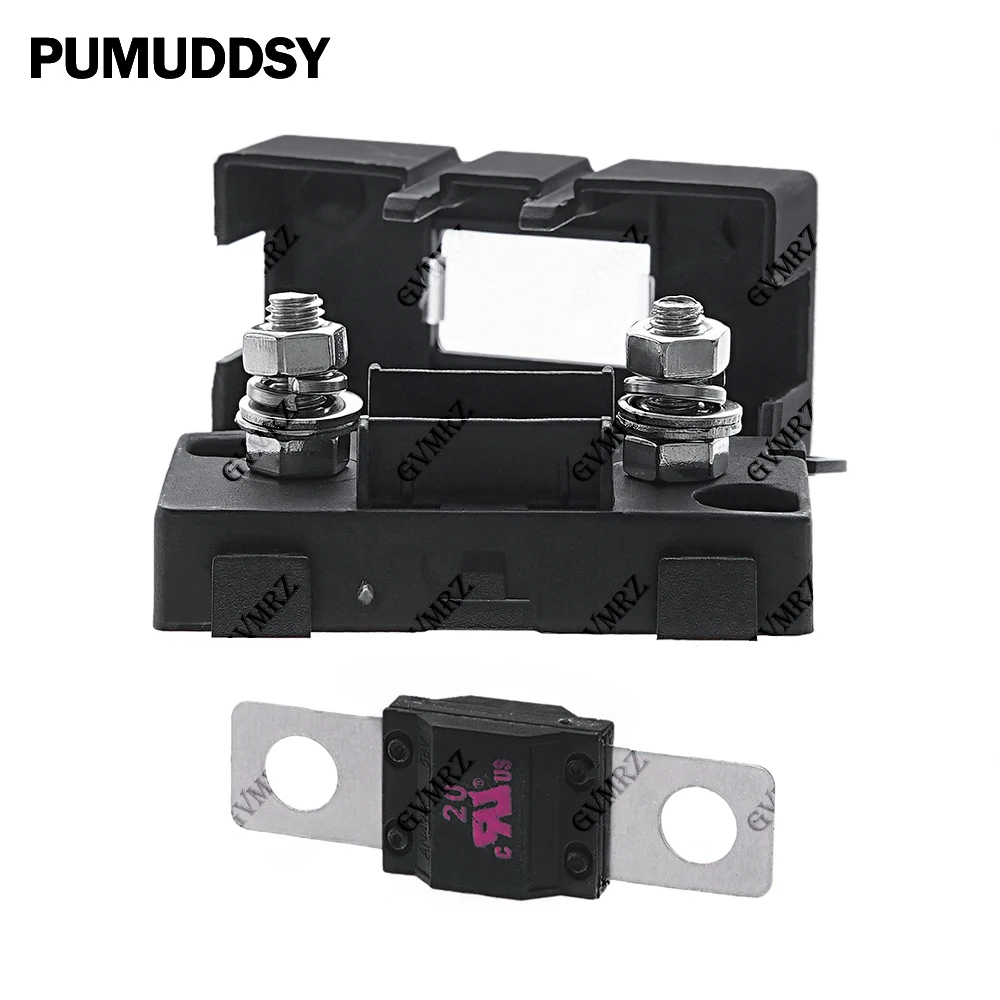 1Set 80A 100A 125A 150A 200A  ANS Trumpet Fork Plug Fuse 32V 100A 125A Bolt Fixed Insurance Film + ANS-8 Safety Plate Base 40A
