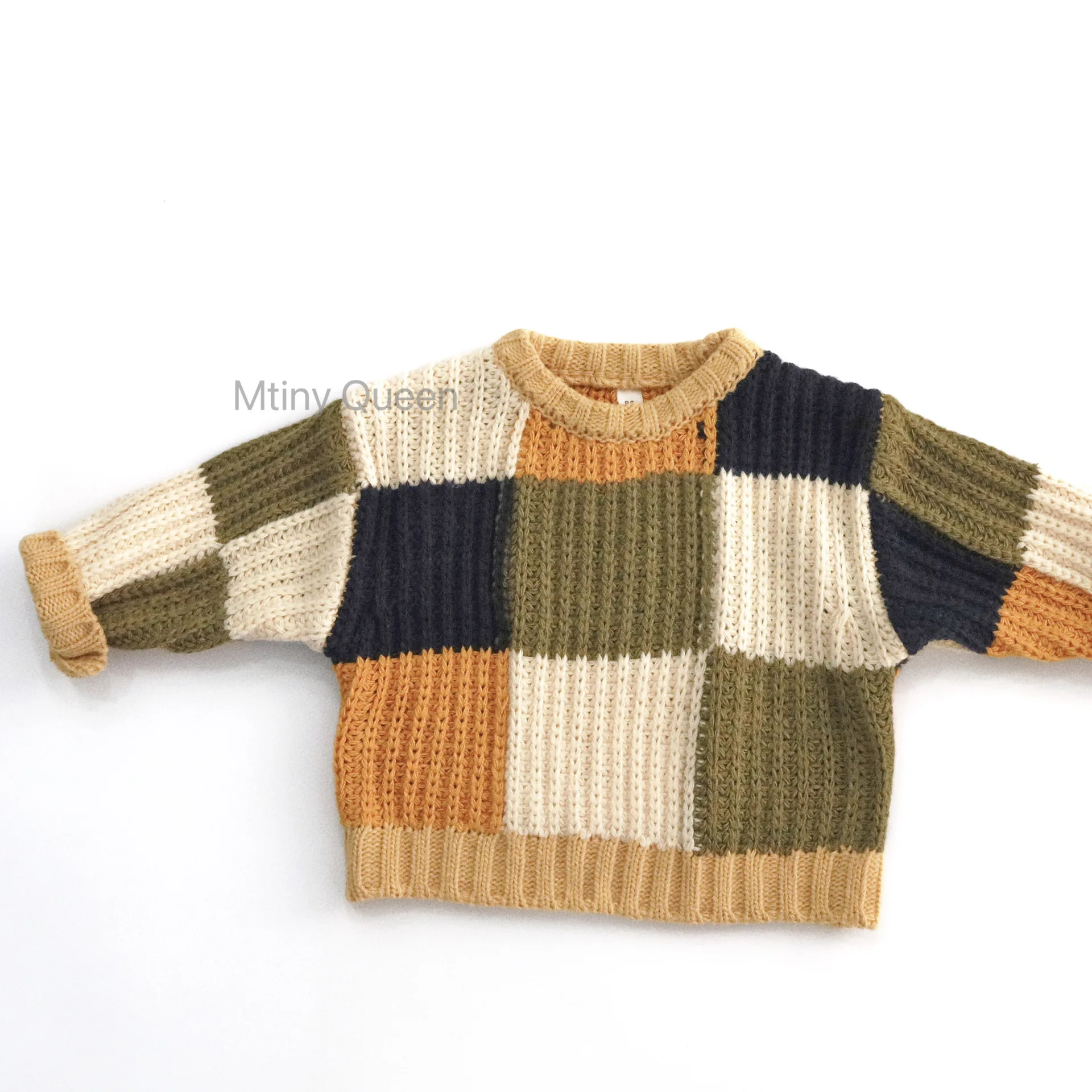 

Children Casual Sweater 1-6 Years Autumn Winter New Girls Plaid Sweater Baby Boys Cotton Knit Pullover Toddler Tops Kids Clothes
