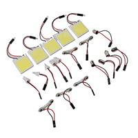 5PCS Brand New Parts 40 X 20mm COB LED Panel Lights Car Interior White Light 12V 18 LED Chips Bulb Lightweight