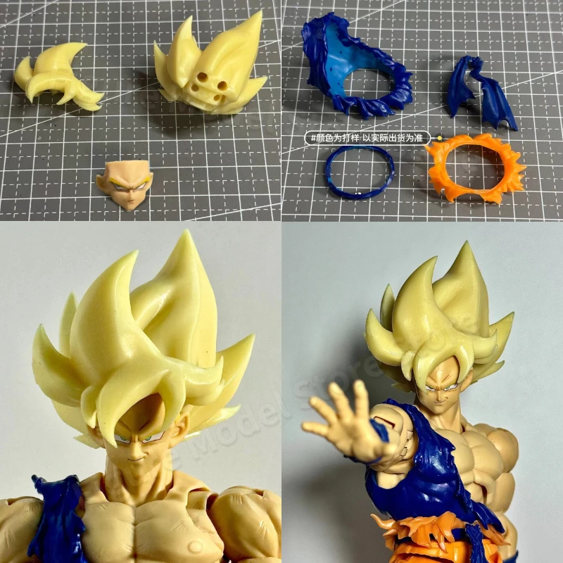 

Air Dragon Ball S.H.Figuarts SHF Awakening Legendary Super Saiyan Goku 3.0 Wind Hair Heads Accessories Anime Action Figure Toy