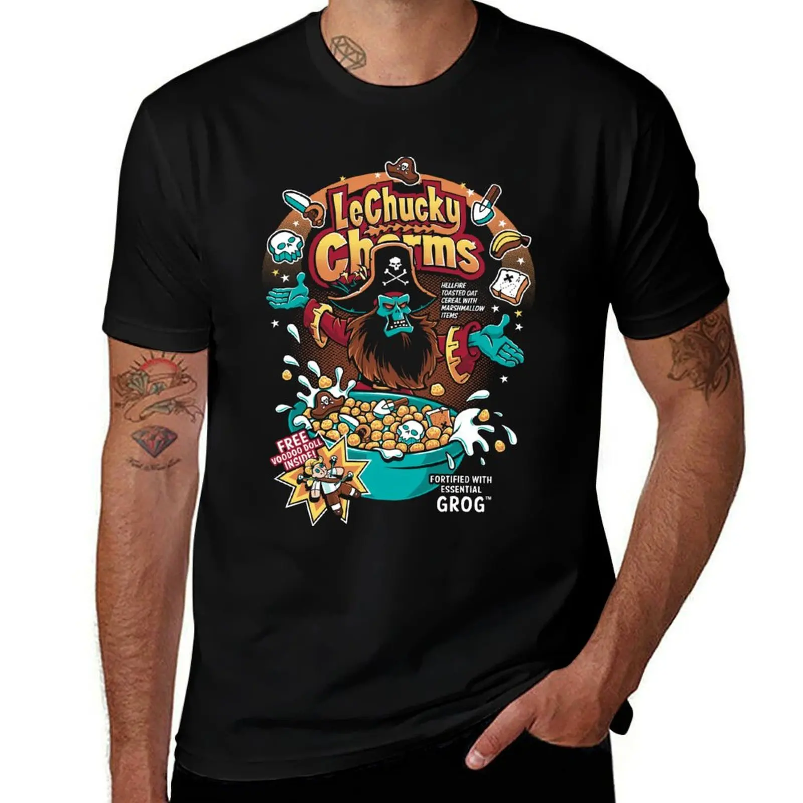Ghost Pirate Cereal - Retro Video Games T-Shirt UV Sun Protection Tee Shirt