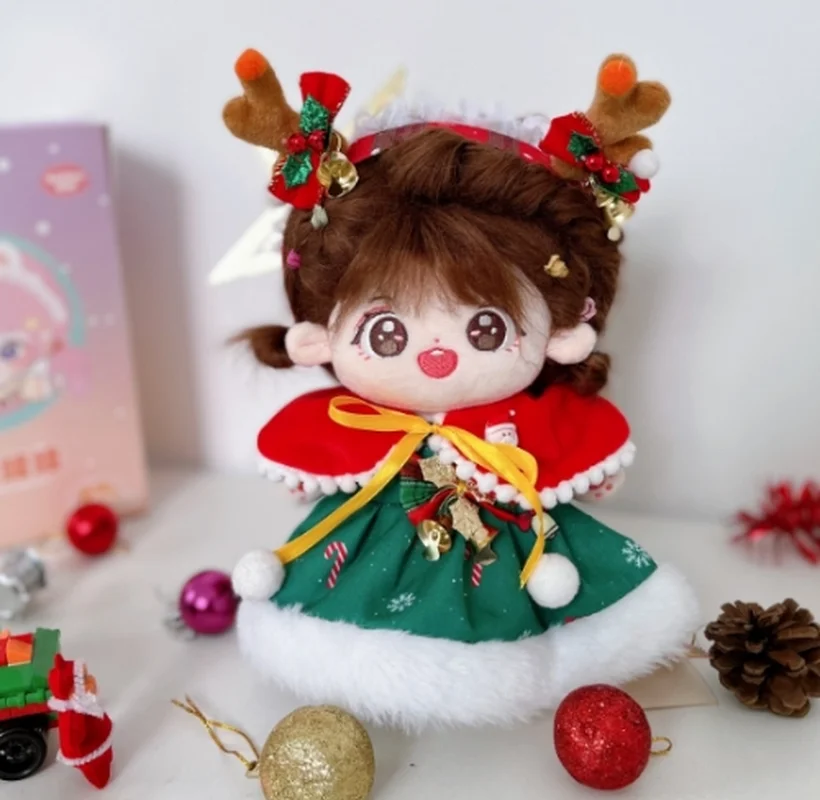 In Stock 20cm Cotton Doll With Doll Clothes Kawaii Plush Toy Cute Outfit Change Hobby Collectible Decoration Girls Surprise Gift