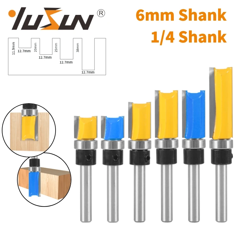 YUSUN Template Trim Pattern Bit Cove 1/2 Dia Carbide Cutters Router Bit  Woodworking Milling Cutter For Wood