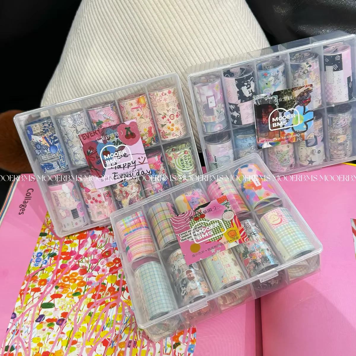 

100CM Colorful Cute Heart Denim Bowknot Nail Foils Transfer Paper Nail Art Stickers Manicure Decal Nails Decoration