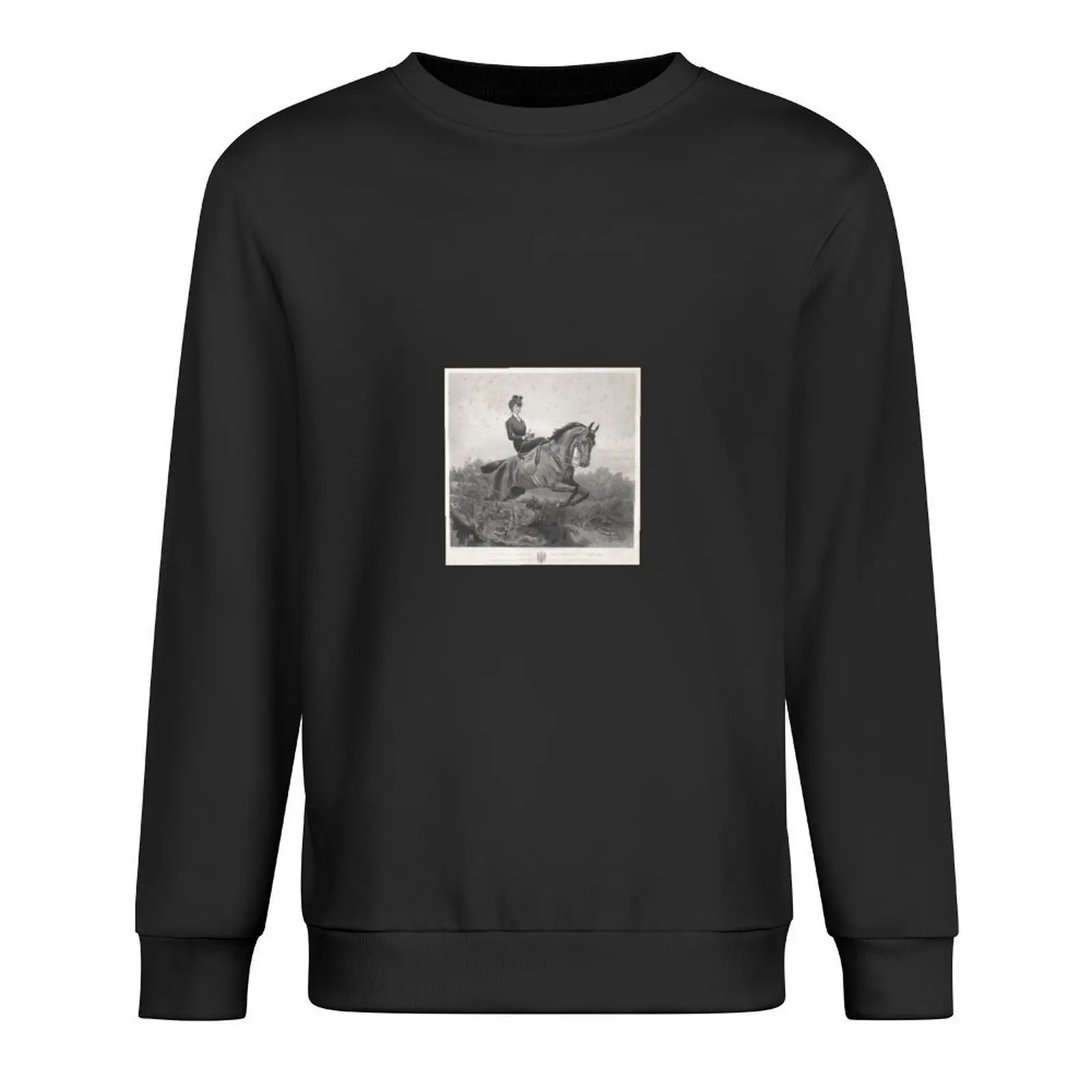 

Empress Elisabeth of Austria on horse – Sisi Sissi Pullover men clothes korean clothes autumn new products new sweatshirts