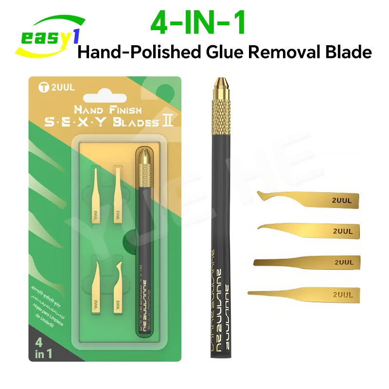 

2UUL DA61 4IN1 Ручная отделка SEXY Лезвия II для заполнения печатной платы Чистая материнская плата Процессор IC Чип для удаления клея Скребковый нож