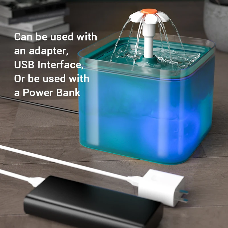 ROJECO Pet Water Fountain for Cat Dog Smart Sensor Water Dispenser Fountain Automatic LED Light Drinker Filter Cat Accessories