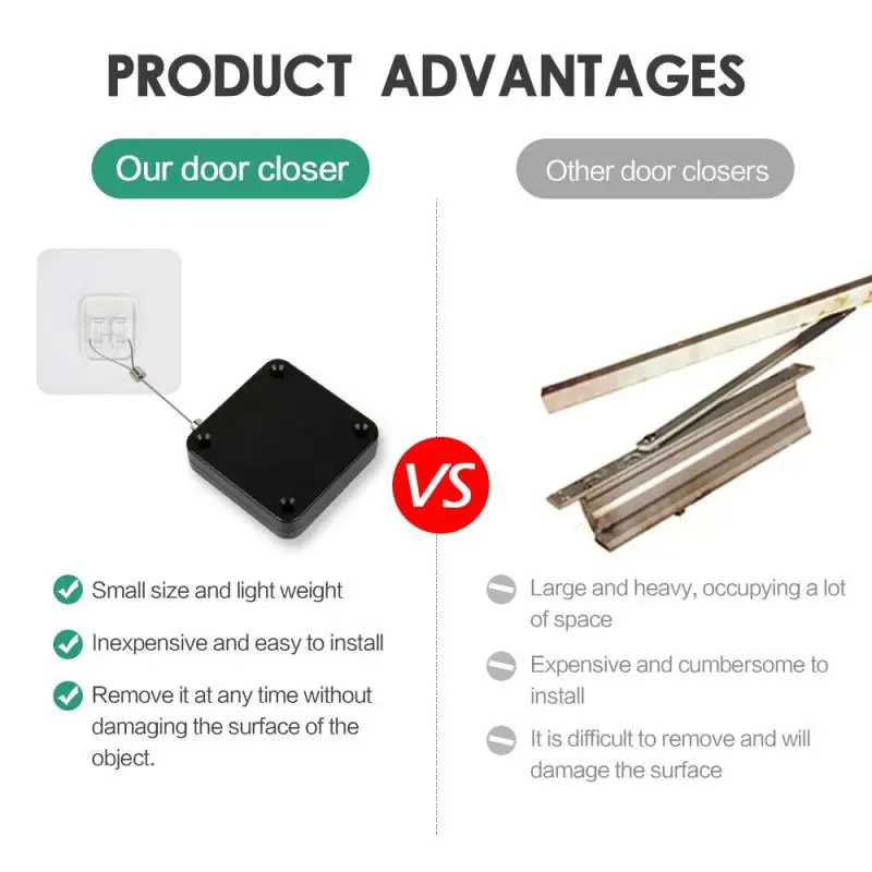 Xiaomi Youpin Automatic Door Closer Punch-free Adjustable Telescopic Window Closer Automatically Door Close Home Improvement