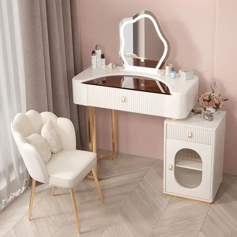 Luxury Cabine Lighting Dressers Small Modern Classic Dressing Table LED Mirror Bathroom Penteadeira Camarim Penteadeira Camarim