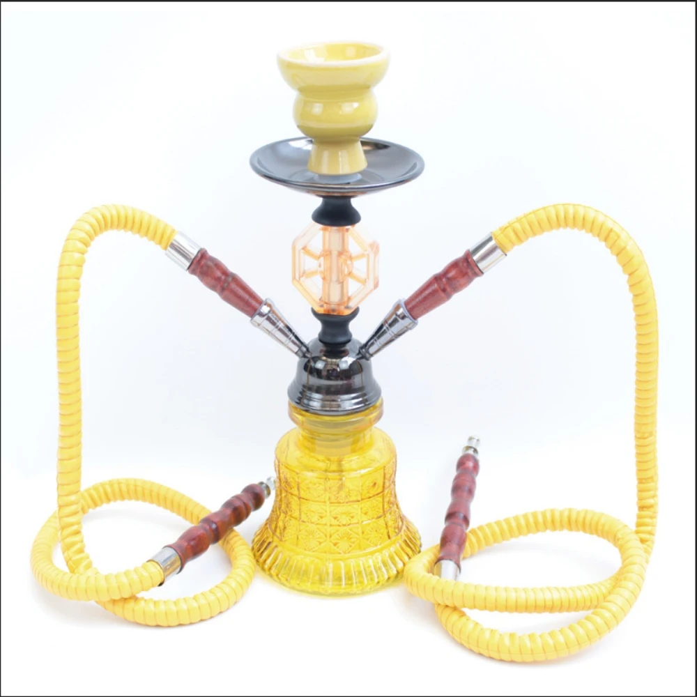 

Shisha Double Tubes Acrylic Hookah 28CM Hookah Shisha Full Set For Bar Gift For Friends Shisha Pipe